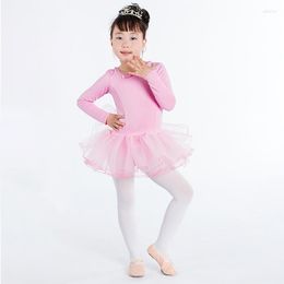 Stage Wear Children Leotard Girls Gymnastics Ballet Dress Girl Competition Practice Skirt Polyester Costume