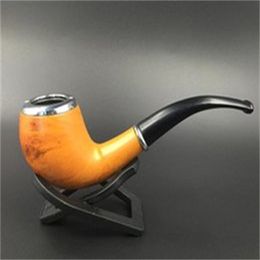 Smoking Pipes Portable wood grain pipe full fittings cigarette holder can clean Philtre cigarette fittings cigarette case.