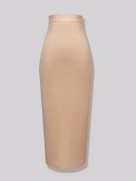 Skirts 13 Colours Fashion Women Sexy Pink Yellow Bandage Skirt Elastic Elegant Pencil 78cm 230224