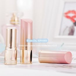 Storage Bottles Elegant Empty Cosmetic Lipstick Tube Pink Gold Gradient Beauty Lip Rouge Handmade Refillable Plastic Container