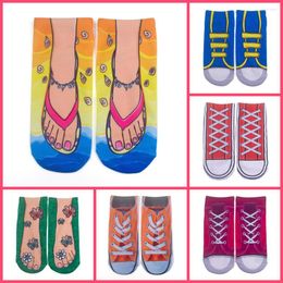 Frauen Socken 2023 Lustige 3D Gedruckt Zehen Flip-Flops Schädel Leinwand Schuhe Gemusterte Kreative Knöchel Unisex Halloween Weihnachten Geschenk TNS03