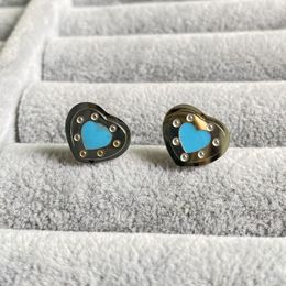 Top Quality Classic Design Stud 3 Colours Heart Love Fashion Studs Stainless Steel Luxury Jewellery