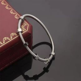 Bracciale da uomo e da donna in oro con bracciale in titanio a sei viti con bracciale d'amore Bracciale a vite classico europeo e americano designer di alta qualità Regali di gioielli 316L