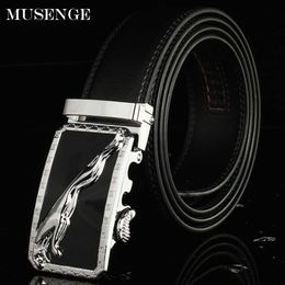 Belts Musenge Diseñador Jaguar Luxury Genuine Leather Men Belts For Men Ceinture Homme Men's Male Belt Automatic Buckle Cinturon Hombre Z0223