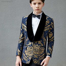 Clothing Sets Kids Boys Children Baptism Wedding Prom Suit Baby Boy Elegant Teenager Party Come Flower Boy Suit Coat Host Jacket W0224