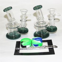 Hookahs Glass Beaker Dab Rig Heady Bongs Mini Water Pipe Thick oil rigs smoking bubbler pipes with quartz banger or bowl