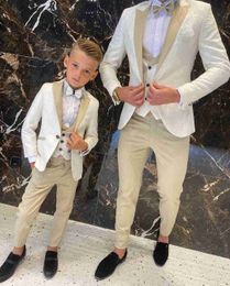 Clothing Sets Floral Pattern Boy Formal Suits Dinner Tuxedos Little Boys Groomsmen Kids For Wedding Party Prom Suit Wear Ensembles De Blazers W0224
