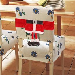Chair Covers Christmas Backrest Cover Creative Printing Table Year Gifts Reusable Decoration For Wedding Engagement
