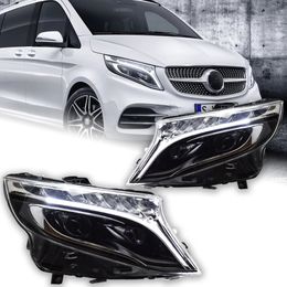 Car Tuning LED Lamp for Benz Vito Headlights 20 16-2022 W447 DRL Dynamic Turn Signal Lights Auto Headlight