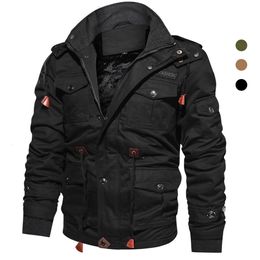 Mens Jackets Mens Fleece Inner Winter Jackets Coats Thick Warm Hooded Coats Thermal Thicker Outerwear Male Military Jackets Parkas Size S5XL 230224