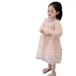 Girl Dresses Cultiseed Baby Girls Multi Layered Mesh Birthday Party Princess Cake Dress Children Kids Cute Sweet Long Sleeve Gowns Clothing