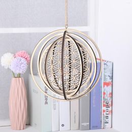 Decorative Figurines 3D Wall Sign Art Flower Of Life Wooden Laser Cut Handmade Crafts Sacred Meditation Energy Geometry Ornament Hanging