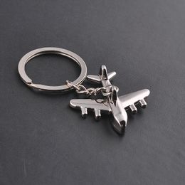 Key Rings Men New Modern Fighter Aircraft Aeroplane Key Chain Women Mini aircraft Metal Car Key Ring Bag Pendant best Gift wholes