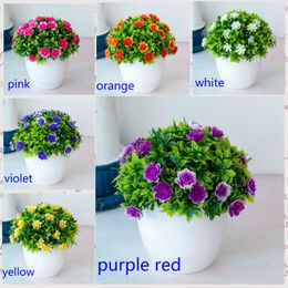 Decorative Flowers 1pcs Artificial Plants Bonsai Wedding Party Decoratio Home Decoration Fake Potted Ornaments Small Tree Pot