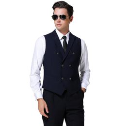 Men's Vests Aviation Property Flight Workwear Air Pilot Black Slim Fit Vest Male Captain Uniform Aircraft Buckle Business Suit Formal SuitMe