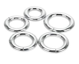 Cockrings Scrotum Stretcher Heavy Duty Male Magnetic Ball 5 Size Delay Ejaculation Metal Penis Cock Lock Ring Sex Toys For Men6555915