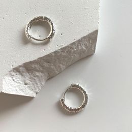 Hoop Earrings Morivovog Real 925 Sterling Silver Lava Texture Round Ladies Elegant Chic Small Sleeper Earring Minimalist Jewellery Gift