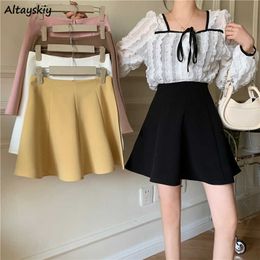 Skirts Skirts Women Candy Colour Ball Gown Loose Korean Style Street Wear Mujer Simple Kawaii Girlish Fashion New Arrival Popular Trendy L230224