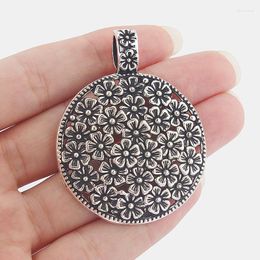 Pendant Necklaces 2PCS Metal Large Hollow Flower 58x45mm Tibetan Silver Colour Pendants Jewellery Making DIY Necklace Handmade Craft