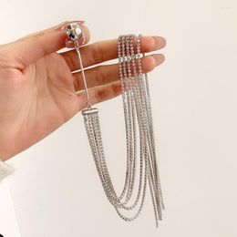 Dangle Earrings 1PC Fashion Extra Long 46.5CM Rhinestone For Women Shiny Zircon Tassel Ear-ring Temperament Charm Girl Jewellery Gift