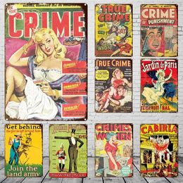 Vintage Magazine Blonde Sexy Girl Plate Metal Tin Sign Plaque Girl Tin Decoration Restaurant Bar Pub Decor Home Boys Girls Gifts Home Wall Art Painting Size 30X20 w01