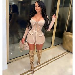 Women's Two Piece Pants Sylph Solid Set Women Long Sleeve Zipper Top Mini Shorts 2 Pcs Sets Sexy Streetwear Y2K Club Suit 230224