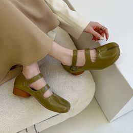 Dress Shoes Bailamos 2023 Women Split toe Flats Brand Design Tabi Ninja Low Heels Lightweight Casual Chunky loafers 230224