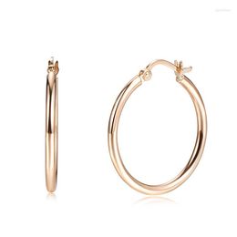 Hoop Earrings AU750 18K Solid Real Gold Fine Jewellery For Women