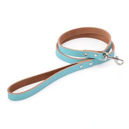 Sturdy leather Dog Leash cowhide leather for cats small medium large dogs durable cowhide leash support leather dog collars harness