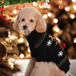 Dog Apparel Sweater Pretty Coldproof Pet Clothing Red Nosed Deer Pattern Christmas Puppy Costume
