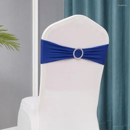 Chair Covers 1Pcs Party Wedding Dinner Banquet Sash 24 Colours Spandex Stretch Lycra Band For Decoration