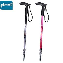 Trekking Poles Pioneer T Handle Nordic Walking Poles Trekking Cane Muletas Bastones Aluminium Alloy Hiking Pole Elderly Walking Stick 1 piece J230224