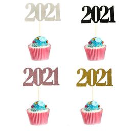 Festive Supplies Other & Party 12pcs/Pack 2023 Cake Topper Creative Cupcake Insert Card Flags Year's Day Celebration For Kids Birthday Weddi