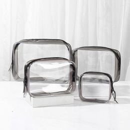 Cosmetic Bags 1PC Female Women's Waterpfoof Transparent Toilet Makeup Pvc Clear Zipper Travel Make Up Organizer Bag Girl