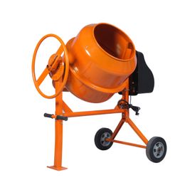 Qihang top Electric Concrete Mixer Small Construction Drum Mixer 220V Soil Sandstone Feed Mortar Mixing Machine