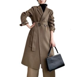 Giacca da donna Autunno Inverno Lana Cappotti di lana 2023 Moda Donna Cappotto casual Plus Size Cappotto Allmatch allentato Donna F279 230223