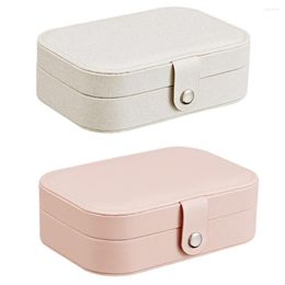 Jewellery Pouches 2023 Fashion Bright Colour Two-Layer Display Box Storage Organiser Case For Rings Earrings Jewellery Gifts