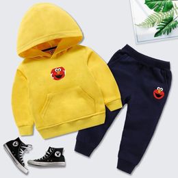 Kids sets childrens clothing Sports Baby Boys Girls clothing sets Hooded sweater sports suit 90-140 K1qx#