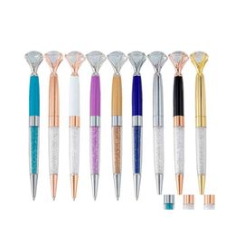 car dvr Ballpoint Pens Diamond Pen Big Crystal Stationery Ballpen Oily Rotate Twisty Black Refill Drop Delivery Office School Business Indus Dheem