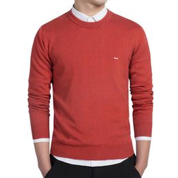 Men's T-Shirts Men Autumn Winter O-Neck Long Sleeve Pullovers Sweater Embroidery Soft Harmont Knitted Sweaters Blaine Men's Wear Jerserys 230225