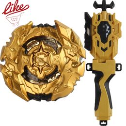 Spinning Top Laike Burst B-128 Alloy Cho-Z Spriggan Spryzen Gold B128 Spinning Top with Launcher Handle Set Toys for Children 230225