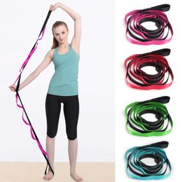 Yoga Stripes Indoor Fitness Elastic Yoga Strap 12 Loops Adjustable Exercise Band Stretching Belt 270cm J230225