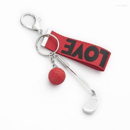 Keychains Club Golfers Keychain Bag Car Key Chain Mini Golll Metal Pendant Keyring Mix 30pcs/lot Wholesale