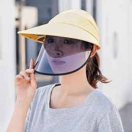 Wide Brim Hats Women Summer Visor Hat Foldable Sun Large Beach UV Protection Shield CapWide