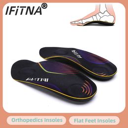 Shoe Parts Accessories IFiTNA 3/4 Length Orthopaedics Arch Support Insole Men Sneaker Flat Foot Varus Plantar Fasciitis Ortics Shoe Inserts Heel Pain 230225