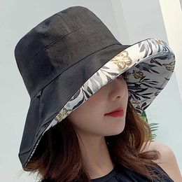 Wide Brim Hats 60CM Unisex Cotton Bucket Hat Hip Hop Cap Sun Hats For Women Outdoor Trip Caps Beach Sun Protect Bonnet Fishing Fisherman Hat G230224