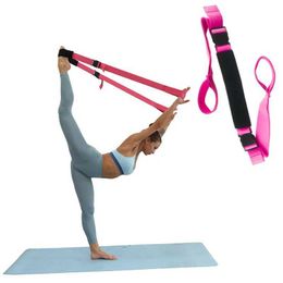 Yoga Stripes Yoga Leg Stretch Belt Yoga Flexibility Stretching Leg Stretcher Strap for Ballet Cheer Dance Gymnastics Trainer J0225