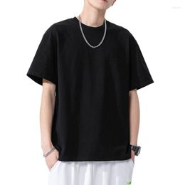 Men's T Shirts Mens Causal O Neck Short Sleeve Tops Tees Man Hip Hop Streetwear Plus Size Summer Shirt Men Cotton Solid Colour TShirts