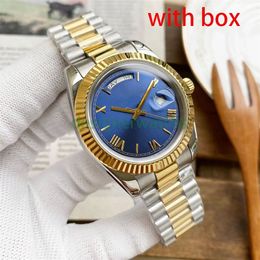 Mens watch top luxury business designer automatic movement mechanical watch stainless steel strap watch for womens can add waterproof sapphire glass