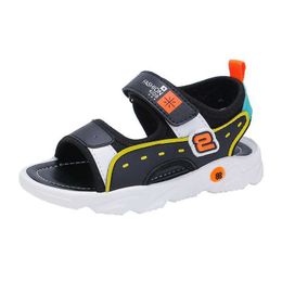 Sandals 2022 New Summer Sandals Boys and Girls Sport Beach Shoes Children's Casual Sandals Kids Fashion Sandals 3Colors Soft Sole Shoes Z0225